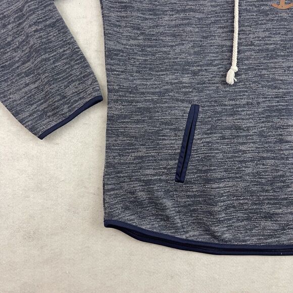 Yellowstone Hoodie Womens XL Blue Sweatshirt Kangaroo Pocket Drawstring Snaps - Picture 11 of 12